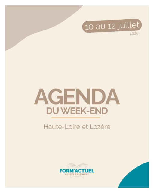 📅 Retrouvez le planning du week-end !
Venez découvrir ces événements en Haute-Loire et en Lozère pour partager de beaux moments tout au long du week-end. ✨